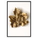 Wall Poster Golden Maple - leaf covered with a thin layer of gold lying on white background 124967 additionalThumb 19