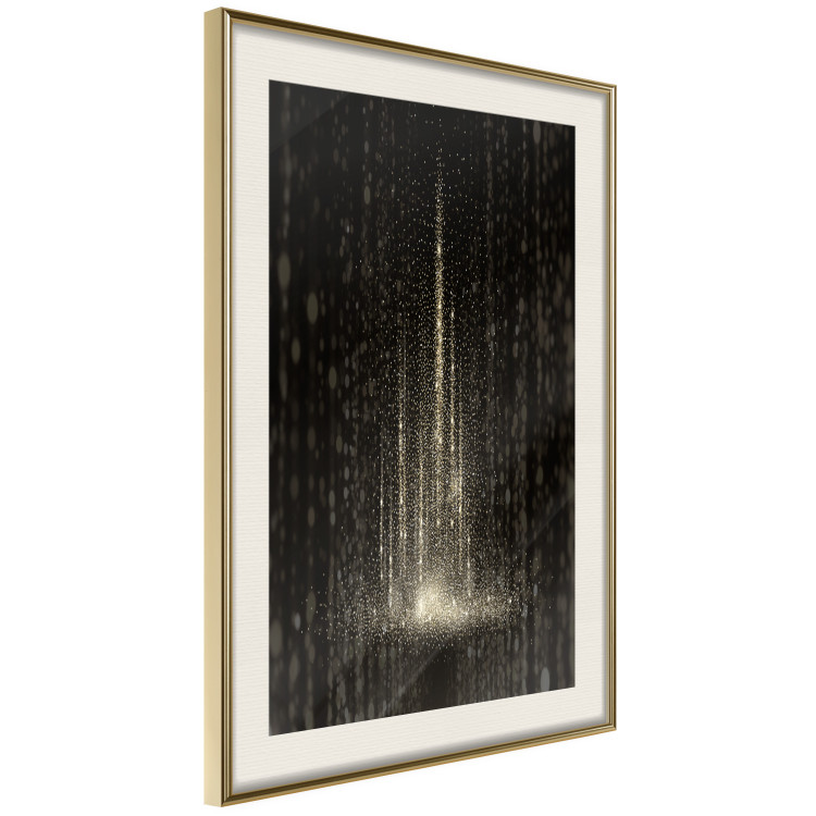 Wall Poster Snowstorm - landscape of falling snowflakes' glow against a night backdrop 125067 additionalImage 2