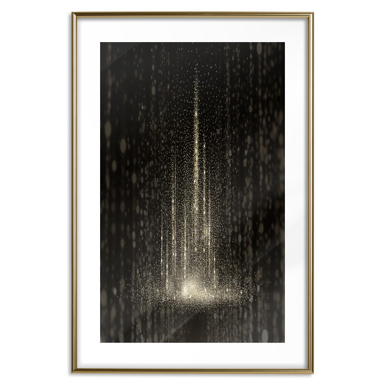 Wall Poster Snowstorm - landscape of falling snowflakes' glow against a night backdrop 125067 additionalImage 16
