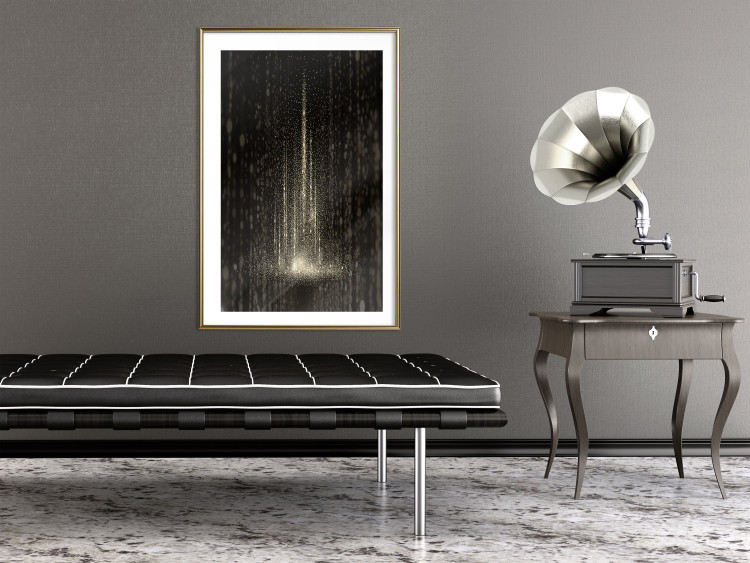 Wall Poster Snowstorm - landscape of falling snowflakes' glow against a night backdrop 125067 additionalImage 13