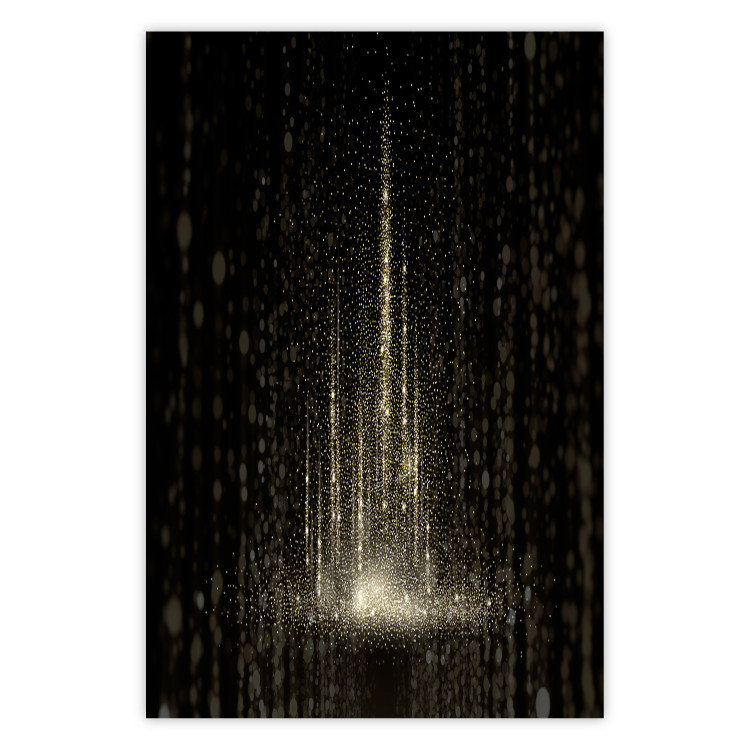 Wall Poster Snowstorm - landscape of falling snowflakes' glow against a night backdrop 125067