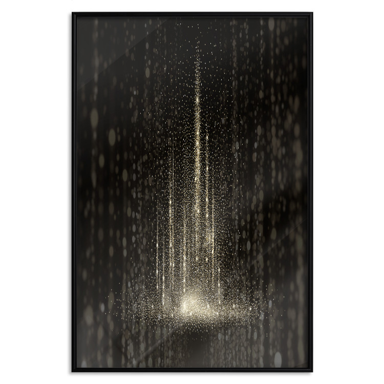 Wall Poster Snowstorm - landscape of falling snowflakes' glow against a night backdrop 125067 additionalImage 18