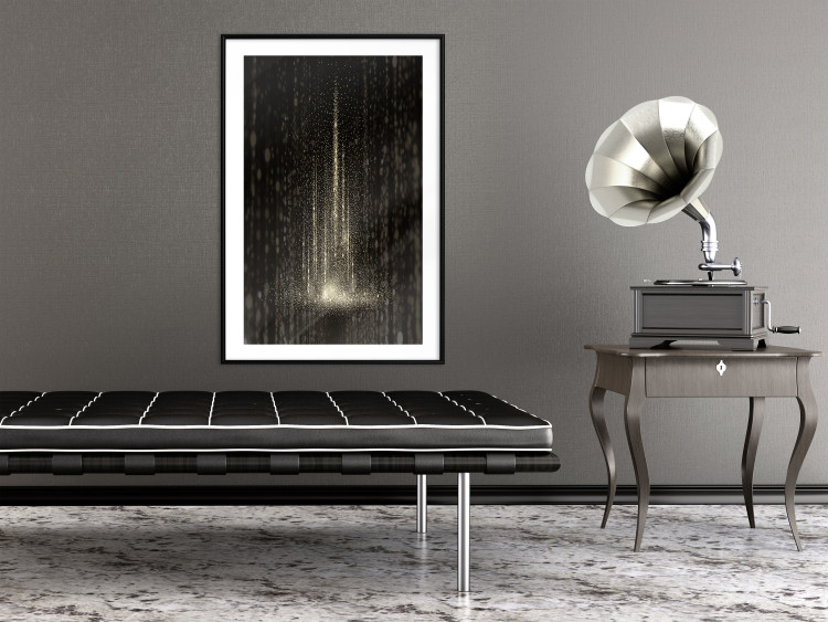 Wall Poster Snowstorm - landscape of falling snowflakes' glow against a night backdrop 125067 additionalImage 6