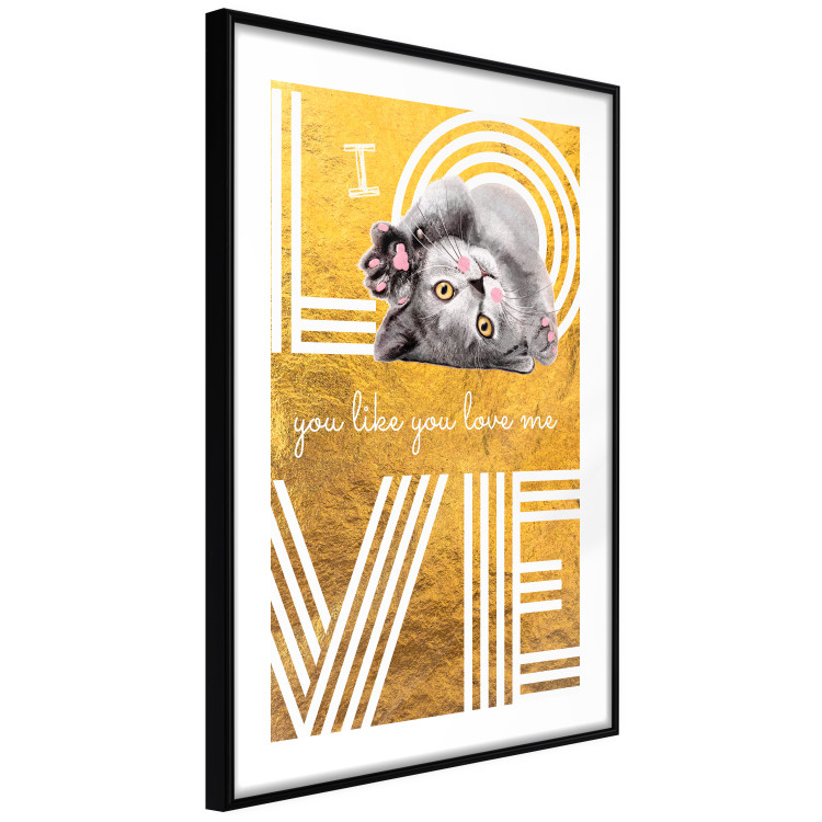 Wall Poster I Love You like You Love Me - English text on a yellow background 125367 additionalImage 11
