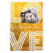 Wall Poster I Love You like You Love Me - English text on a yellow background 125367