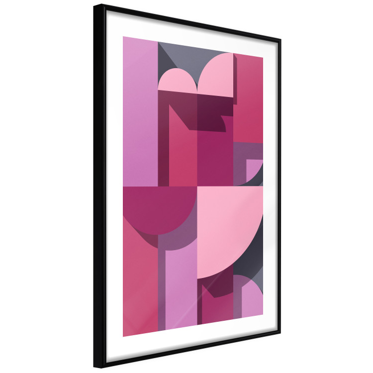 Poster Abstract Home - various geometric figures in shades of pink 125467 additionalImage 11