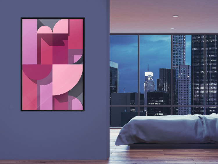 Poster Abstract Home - various geometric figures in shades of pink 125467 additionalImage 5