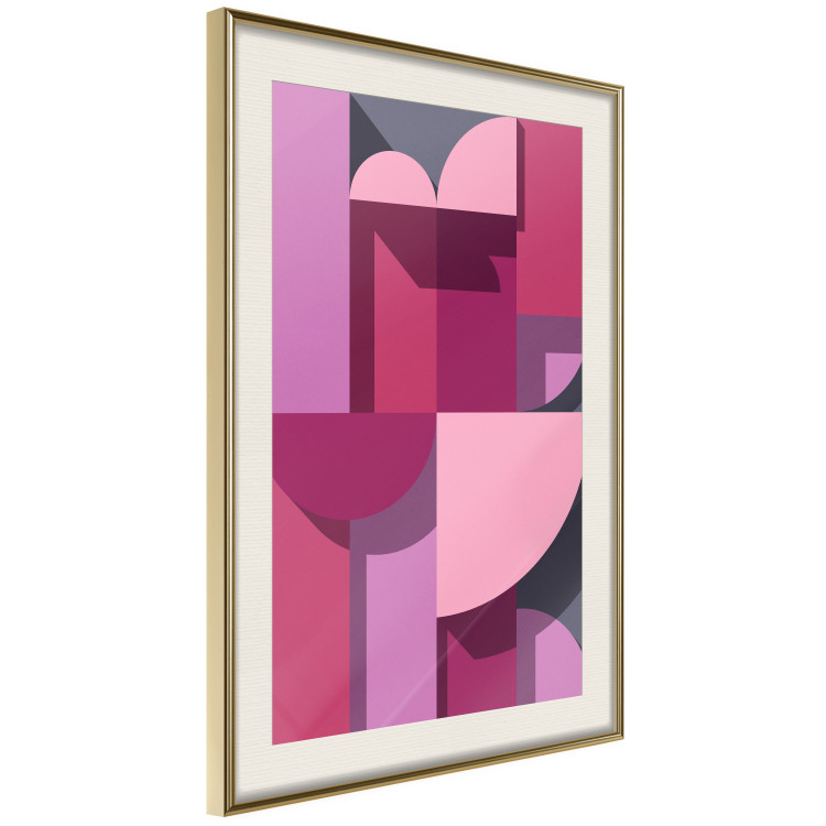 Poster Abstract Home - various geometric figures in shades of pink 125467 additionalImage 2