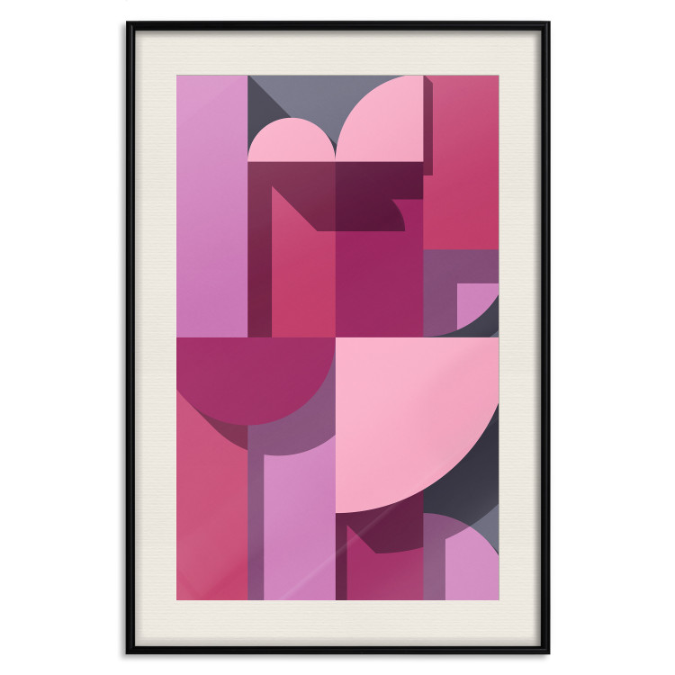 Poster Abstract Home - various geometric figures in shades of pink 125467 additionalImage 18
