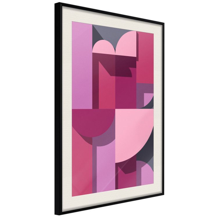 Poster Abstract Home - various geometric figures in shades of pink 125467 additionalImage 3