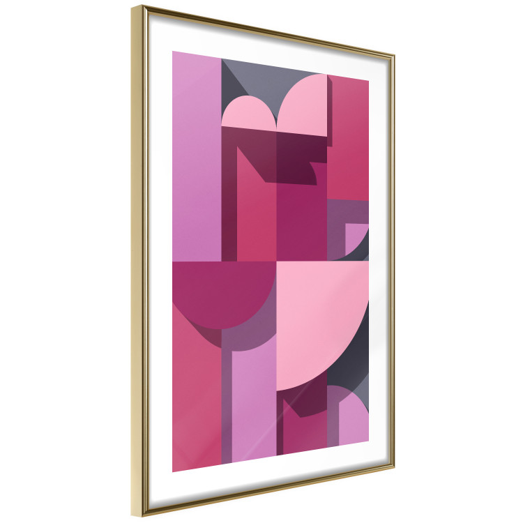 Poster Abstract Home - various geometric figures in shades of pink 125467 additionalImage 8