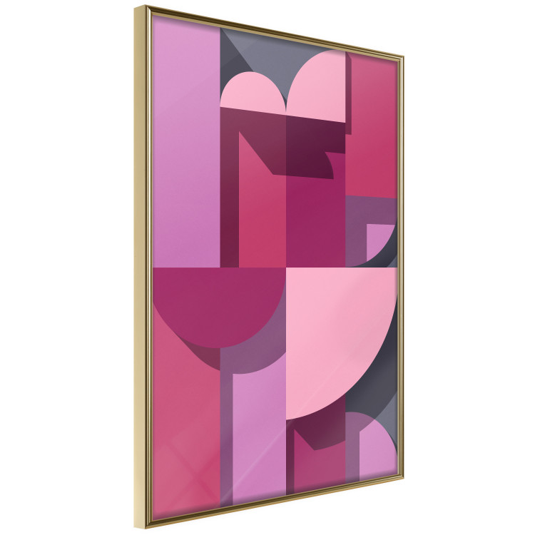 Poster Abstract Home - various geometric figures in shades of pink 125467 additionalImage 14