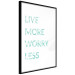 Wall Poster Live More Worry Less - blue English inscription on white background 128367 additionalThumb 8