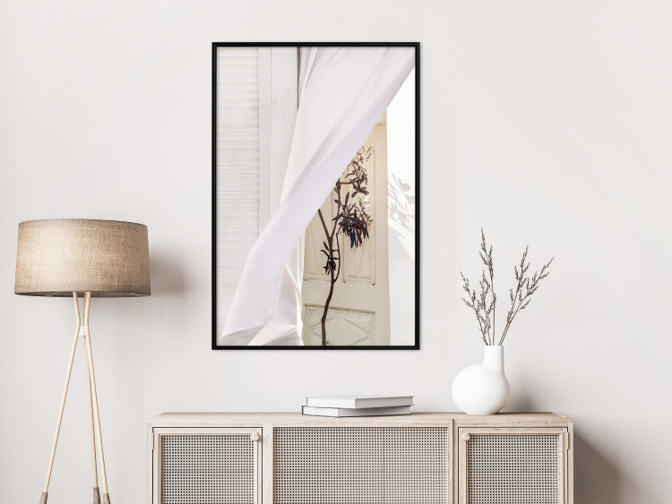 Poster Mystery of the Wind - composition with plant against white architecture 129467 additionalImage 6