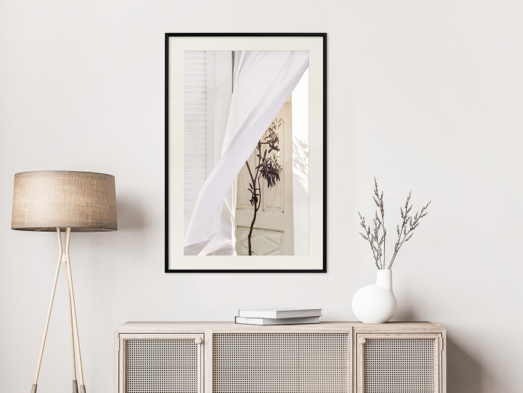 Poster Mystery of the Wind - composition with plant against white architecture 129467 additionalImage 24