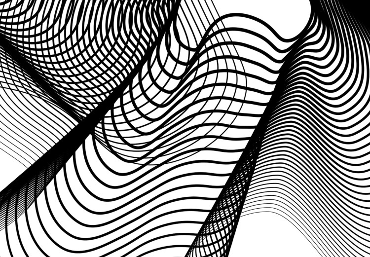 Canvas Print String Theory (1-part) vertical - abstract black and white patterns 129567 additionalImage 5