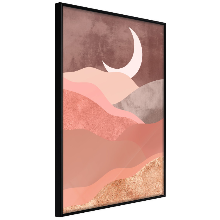Poster Terracotta Landscape - abstract mountain landscape against a moonlit sky 129767 additionalImage 11
