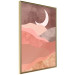 Poster Terracotta Landscape - abstract mountain landscape against a moonlit sky 129767 additionalThumb 12