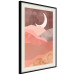 Poster Terracotta Landscape - abstract mountain landscape against a moonlit sky 129767 additionalThumb 2