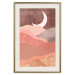 Poster Terracotta Landscape - abstract mountain landscape against a moonlit sky 129767 additionalThumb 20