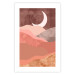 Poster Terracotta Landscape - abstract mountain landscape against a moonlit sky 129767 additionalThumb 25