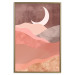 Poster Terracotta Landscape - abstract mountain landscape against a moonlit sky 129767 additionalThumb 17