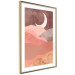 Poster Terracotta Landscape - abstract mountain landscape against a moonlit sky 129767 additionalThumb 7
