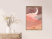 Poster Terracotta Landscape - abstract mountain landscape against a moonlit sky 129767 additionalThumb 5
