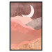 Poster Terracotta Landscape - abstract mountain landscape against a moonlit sky 129767 additionalThumb 18