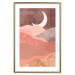 Poster Terracotta Landscape - abstract mountain landscape against a moonlit sky 129767 additionalThumb 16
