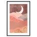 Poster Terracotta Landscape - abstract mountain landscape against a moonlit sky 129767 additionalThumb 15
