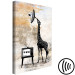 Canvas Art Print TV Giraffe (1-piece) Vertical - whimsical funny animal 132267 additionalThumb 6