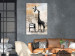 Canvas Art Print TV Giraffe (1-piece) Vertical - whimsical funny animal 132267 additionalThumb 3