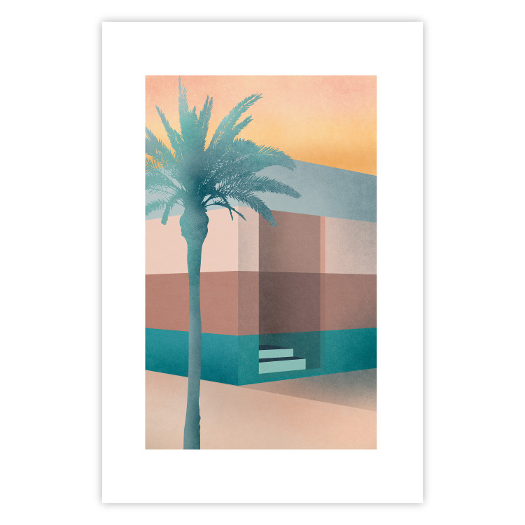 Wall Poster Pastel Alley - tropical palm composition in pastel colors 135167 additionalImage 11