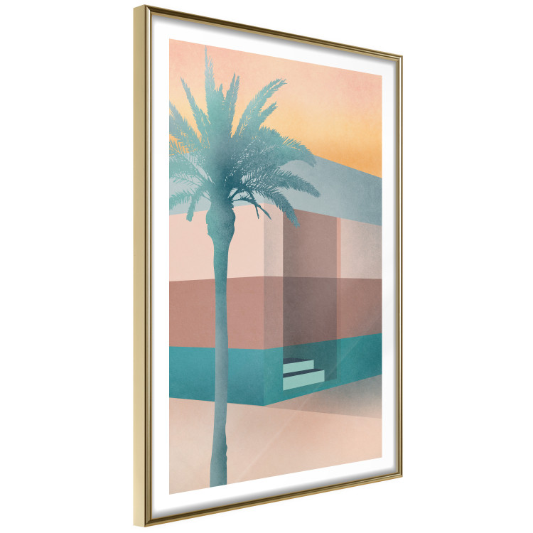 Wall Poster Pastel Alley - tropical palm composition in pastel colors 135167 additionalImage 2