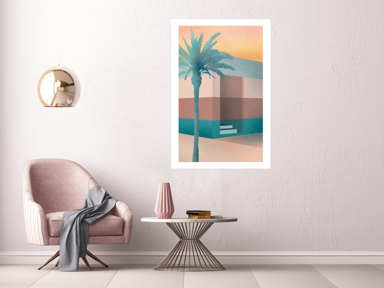 Wall Poster Pastel Alley - tropical palm composition in pastel colors 135167 additionalImage 17
