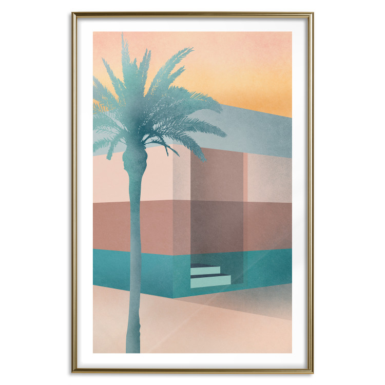 Wall Poster Pastel Alley - tropical palm composition in pastel colors 135167 additionalImage 9