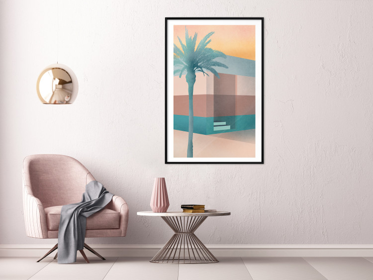Wall Poster Pastel Alley - tropical palm composition in pastel colors 135167 additionalImage 15