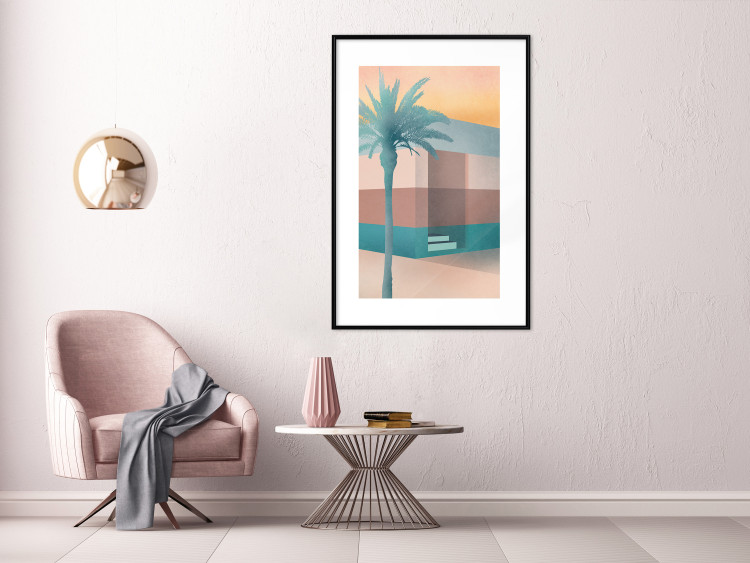 Wall Poster Pastel Alley - tropical palm composition in pastel colors 135167 additionalImage 20