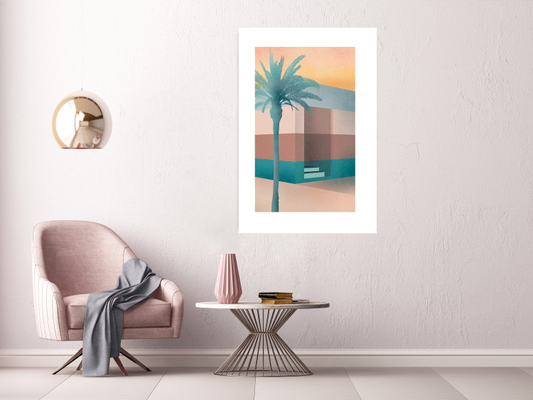 Wall Poster Pastel Alley - tropical palm composition in pastel colors 135167 additionalImage 18