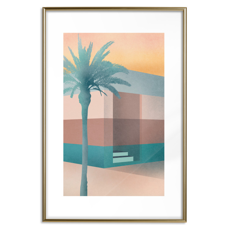 Wall Poster Pastel Alley - tropical palm composition in pastel colors 135167 additionalImage 13