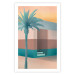 Wall Poster Pastel Alley - tropical palm composition in pastel colors 135167