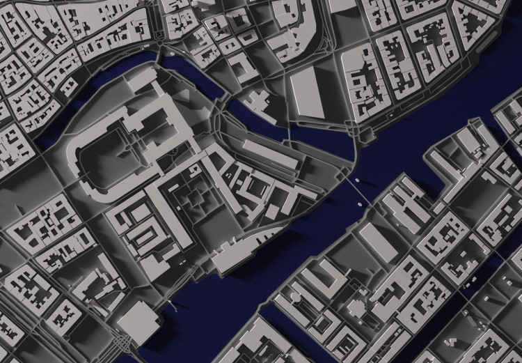 Canvas Art Print Aerial View of Copenhagen (1-piece) Wide - city map in Denmark 135367 additionalImage 5