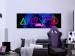 Canvas Flying Signs (1-piece) Narrow - futuristic colorful shapes 135467 additionalThumb 3