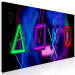 Canvas Flying Signs (1-piece) Narrow - futuristic colorful shapes 135467 additionalThumb 2