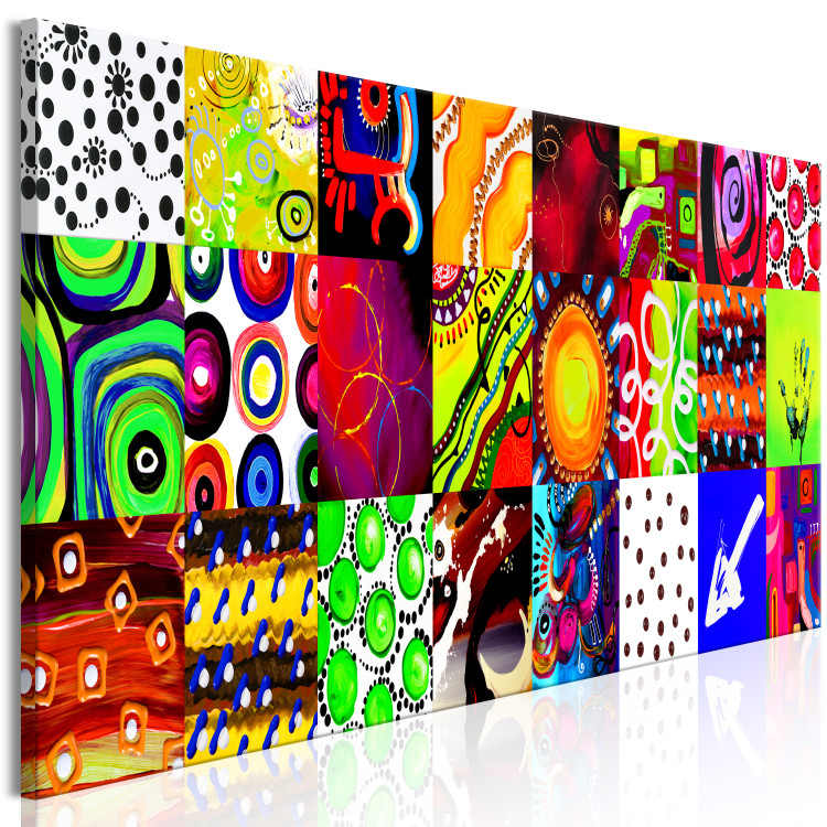Canvas Print My Preschool (1-piece) Narrow - abstract patterns in squares 135667 additionalImage 2
