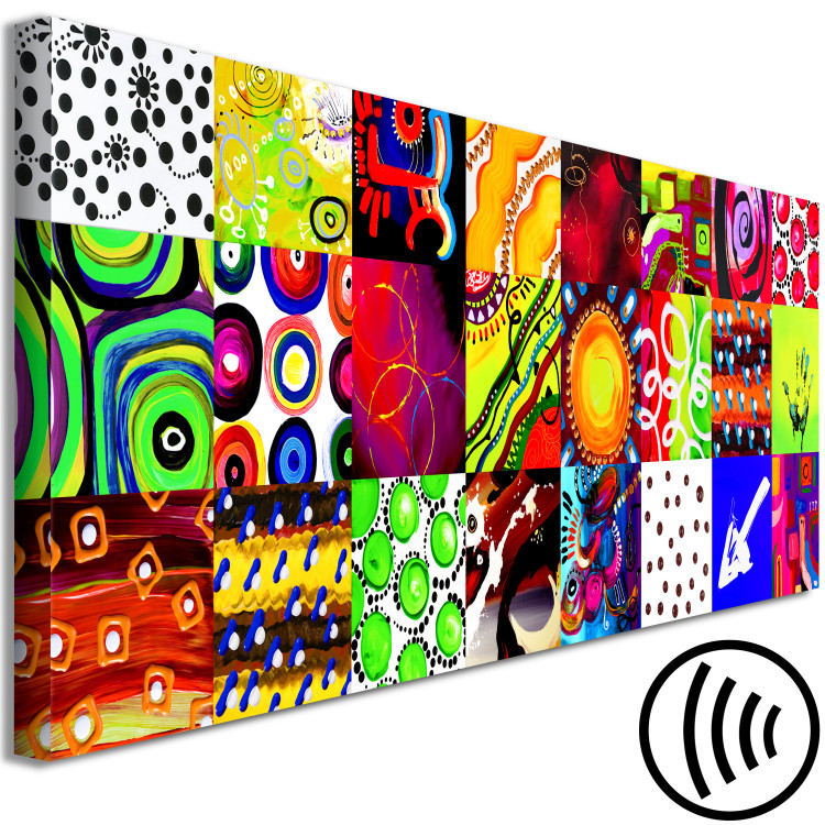 Canvas Print My Preschool (1-piece) Narrow - abstract patterns in squares 135667 additionalImage 6