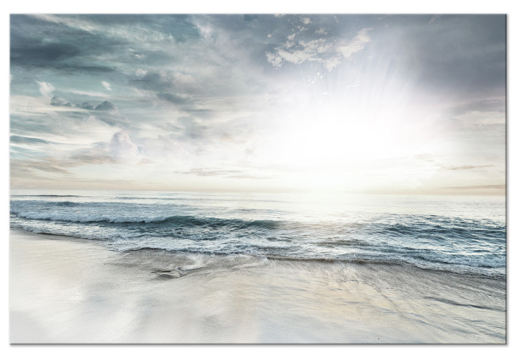 Canvas Art Print Radiant Gleams (1-piece) - calm sea and sunset 144067