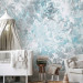 Wall Mural Magic garden - twigs and leaves in blue colours with patterns 144667 additionalThumb 4