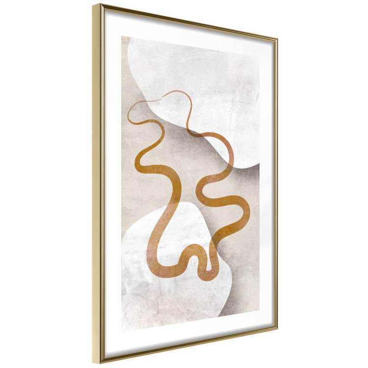 Wall Poster Wavy Ribbon - Orange Shape on White and Beige Backgrounds 144767 additionalImage 22